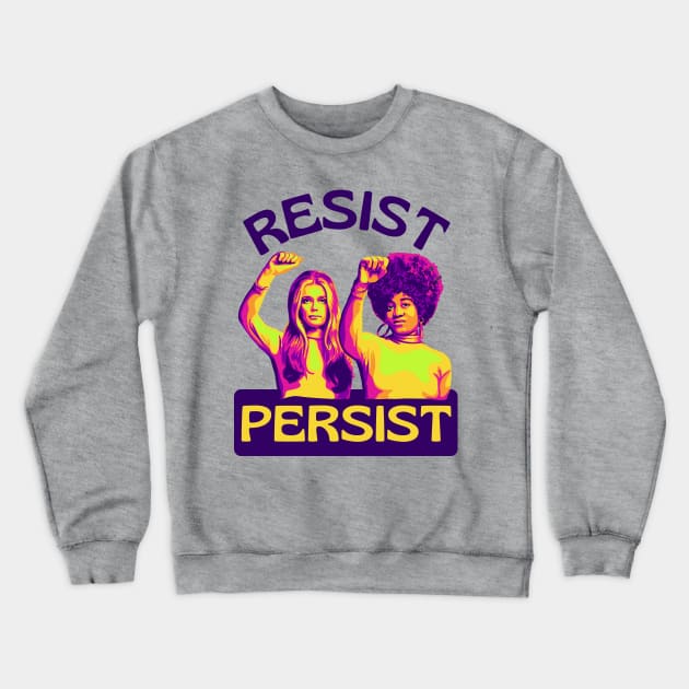 Gloria Steinem and Angela Davis Portrait Crewneck Sweatshirt by Slightly Unhinged